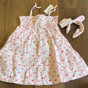 Janie and Jack Flamingo Print Dress